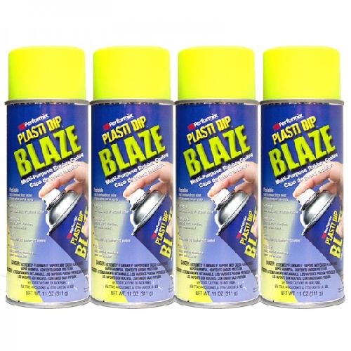 Pack de 4 aerosols de Film Blaze Jaune fluo - 4x400 ml