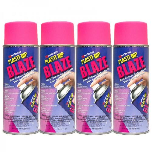 Pack de 4 aerosols de Film Blaze Rose fluo - 4x400 ml