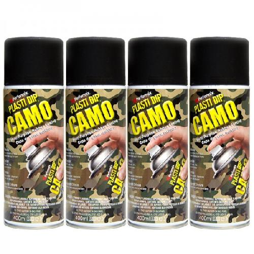 Pack de 4 aerosols de Film Camo Vert kaki - 4x400 ml