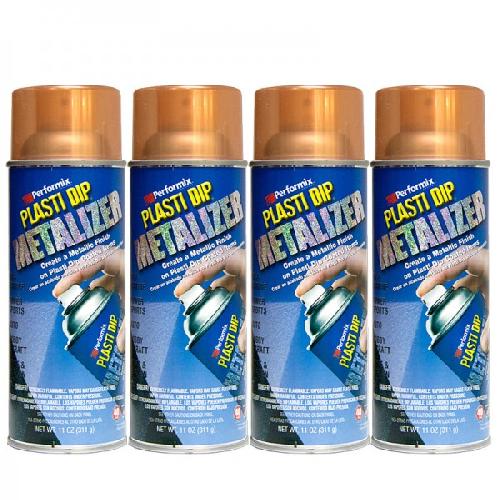 Pack de 4 aerosols de Film de Finition Cuivre - Metallique - 4x400 ml