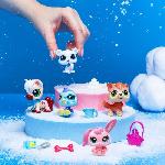 Figurine Miniature - Personnage Miniature Pack de 5 Pets - BANDAI - Littlest Pet Shop Montagne - Animaux a collectionner