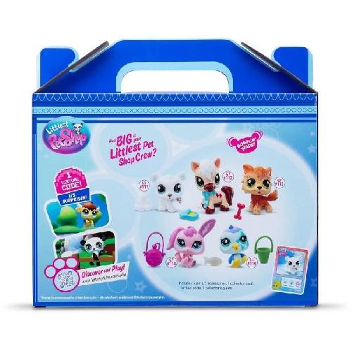 Figurine Miniature - Personnage Miniature Pack de 5 Pets - BANDAI - Littlest Pet Shop Montagne - Animaux a collectionner