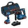 Pack De Machines Outil Combo-kit - BOSCH - GSR 18V-45 + GBH 18V-22 - Batterie 4.0 Ah - Perceuse a percussion