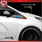 Adhesifs Peugeot Pack de stickers 100NUM Sport compatible avec 208 - Run-R