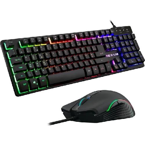 Pack Clavier - Souris Pack Gamer 2 en 1 - The G-Lab - COMBO KRYPTON - Souris Filaire - Clavier Filaire