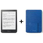 Livre Numerique - Liseuse - Ebook Pack KOBO - Liseuse Tactile Clara 6 - Stockage 8Go + Etui SleepCover Bleu