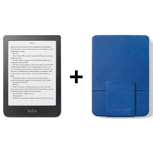 Livre Numerique - Liseuse - Ebook Pack KOBO - Liseuse Tactile Clara 6 - Stockage 8Go + Etui SleepCover Bleu