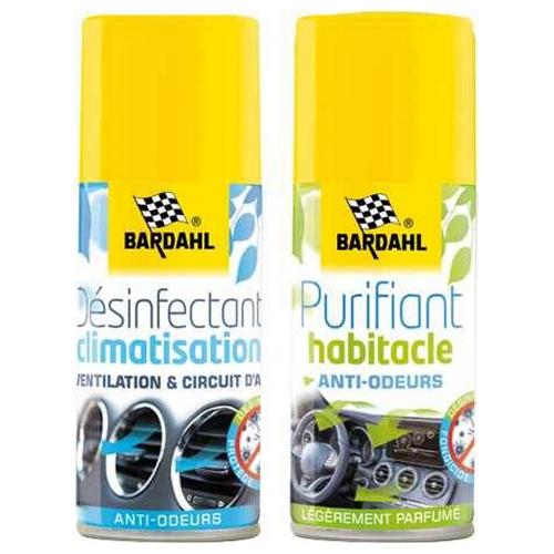 Additif Performance - Entretien - Nettoyage - Anti-fumee Pack nettoyant climatisation et Traitement habitacle - Bardahl - SANS FLEXIBLE - PACK 250ml