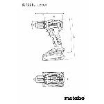 Perceuse Pack Perceuse visseuse Compacte brushless sans fil 18V 55Nm mandrin 13mm+ 2 batteries 2Ah + chargeur + Metabox145 -METABO- BS18LBL