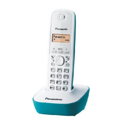 Telephone Fixe - Pack Telephones Panasonic KX-TG1611FRC Solo Telephone Sans Fil Sans Repondeur Blanc Bleu