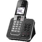 Panasonic KX-TGD310FRG Téléphone sans Fil Noir. Écran LCD. Répondeur Intégré. Mains Libres. Identification de l'Appelant