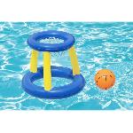 Jeux De Piscine - Jeux Gonflables Panier de Basket flottant - BESTWAY - 52418 - Ballon. 3 anneaux. diametre 61 cm