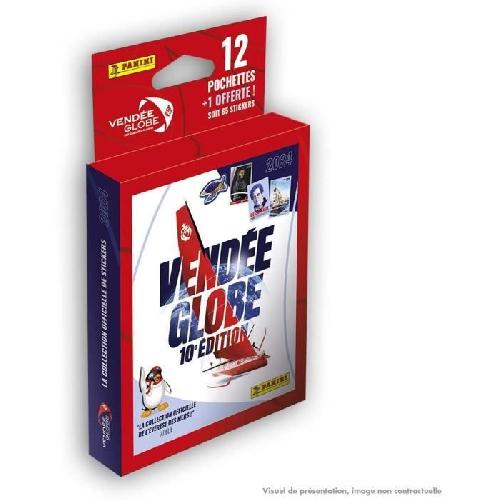 Jeu De Stickers PANINI Vendée Globe Stickers et album. Blister 12 pochettes + 1 offerte soit 65 stickers