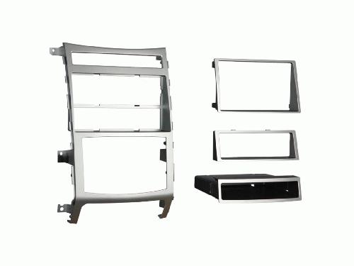 Facade autoradio Hyundai Panneau de support 2Din avec Compartiment pour Hyundai Veracruz ix55 argent