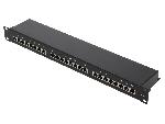 Cable - Connectique Pour Peripherique Panneau raccordement RJ45 male Cat.6 24 ports - noir