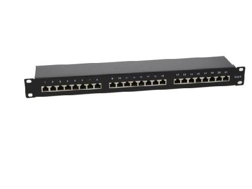 Cable - Connectique Pour Peripherique Panneau raccordement RJ45 male Cat.6 24 ports - noir
