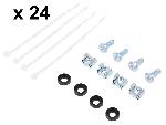 Cable - Connectique Pour Peripherique Panneau raccordement RJ45 male Cat.6 24 ports - noir