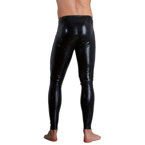Pantalon en Latex avec Gaine compatible avec Penis - L Noir