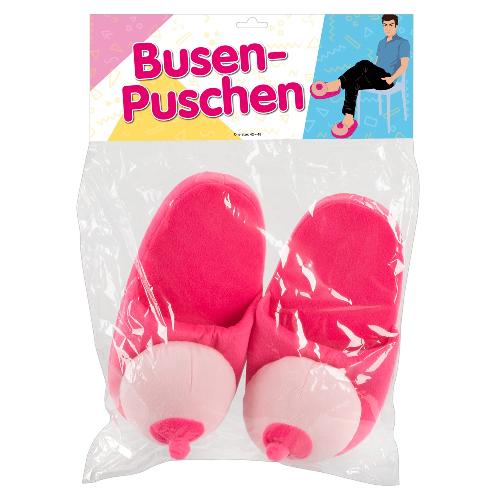 Fantaisie et Humour Pantoufles de seins en peluche rose T.42-45