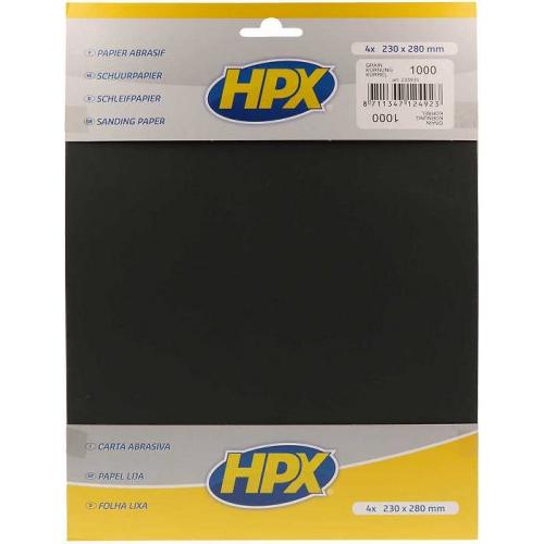 Accessoire - Consommable Machine Outil Papier abrasif a l'eau P1000 -4 feuilles- HPX