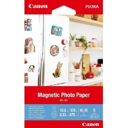 Papier Imprimante - Ramette - Rouleau Papier d'impression Canon Papier photo magnetique MG-101 A6 - 5 Feuilles - 670g-m2