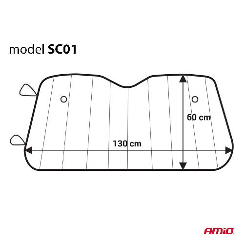 Pare-soleil - Bande Solaire - Film Solaire Pare-Soleil Souple 130X60Cm ? Fixation Par Ventouses