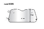 Pare-soleil - Bande Solaire - Film Solaire Pare-Soleil Souple 145X70Cm Avec Ventouses