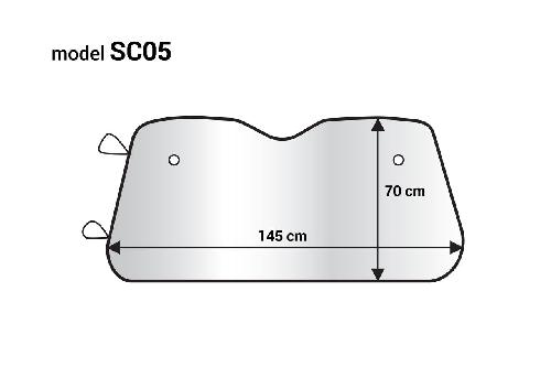 Pare-soleil - Bande Solaire - Film Solaire Pare-Soleil Souple 145X70Cm Avec Ventouses