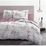 Parure De Couette Parure de couette 220x240 cm HOME LINGE PASSION POMPADOUR : Housse de couette + 2 taies d'oreiller - 100% Coton 57 Fils -