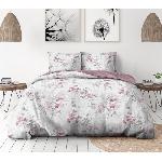 Parure De Couette Parure de couette 220x240 cm HOME LINGE PASSION POMPADOUR : Housse de couette + 2 taies d'oreiller - 100% Coton 57 Fils -