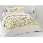 Parure De Couette Parure de couette HOME LINGE PASSION Nat - 3 Pcs - 260 x 240 - 100% Coton 57 Fils - Miel