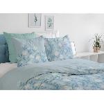 Parure De Couette Parure de couette HOME LINGE PASSION Tempete Florale - 3 Pcs - 240 x 260 - 100% Coton 57 Fils - Bleu