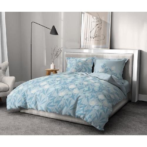 Parure De Couette Parure de couette HOME LINGE PASSION Tempete Florale - 3 Pcs - 240 x 260 - 100% Coton 57 Fils - Bleu