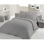 Parure De Couette PARURE DE COUETTE LOVELY HOME - 240x260 cm - 100% COTON - GRIS CLAIR