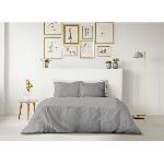 Parure De Couette PARURE DE COUETTE LOVELY HOME - 240x260 cm - 100% COTON - GRIS CLAIR