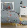 Parure De Couette Parure de couette ROUPILLON Vintage Toys - 2 Pcs - 140 x 200 - 100% Coton - Dark Grey