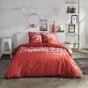 Parure De Couette Parure de lit - TODAY - JAVA - 2 personnes - 240x220 cm - Coton - Imprimé London - Rouge