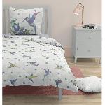 Parure de couette ROUPILLON Paradise - 2 Pcs - 140 x 200 - 100% Coton - Bleu