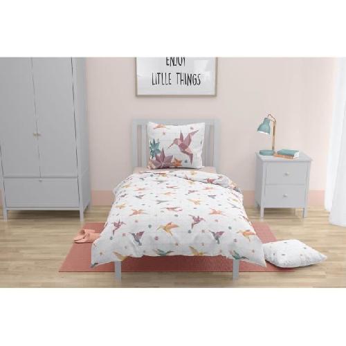 Parure De Couette Parure de couette ROUPILLON Paradise - 2 Pcs - 140 x 200 - 100% Coton - Rose