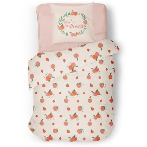 Parure De Couette Parure de couette ROUPILLON Peachy - 2 Pcs - 140 x 200 - 100% Coton - Pastel