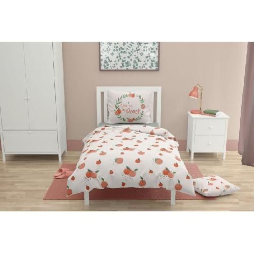 Parure De Couette Parure de couette ROUPILLON Peachy - 2 Pcs - 140 x 200 - 100% Coton - Pastel