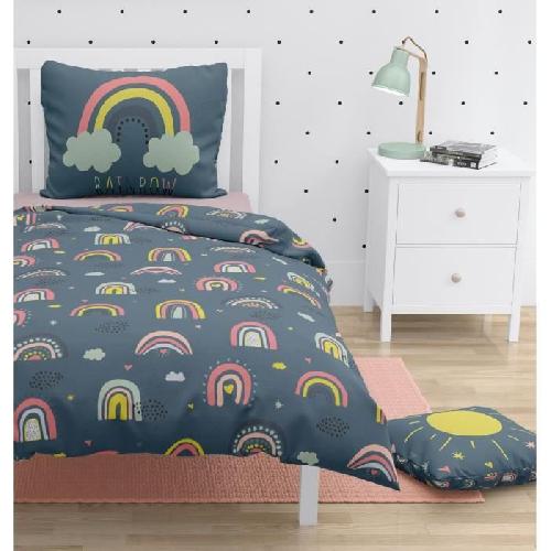 Parure De Couette Parure de couette ROUPILLON Rainbow - 2 Pcs - 140 x 200 - 100% Coton - Night