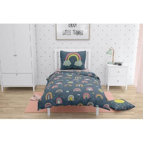 Parure De Couette Parure de couette ROUPILLON Rainbow - 2 Pcs - 140 x 200 - 100% Coton - Night