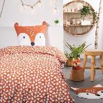 Parure de lit enfant TODAY Funny - 140x200 cm - 100 Coton - imprime renard