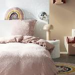 Parure de lit - TODAY - 123332 - 1 personne - 140x200 cm - Gaze de coton unie - Rose des sables