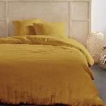 Parure De Couette Parure de lit - TODAY - 123668 - 2 personnes - 240x220cm - Gaze de coton unie - Ocre