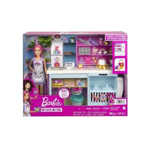 Maison - Accessoire Maison Poupee Pasticceria Barbie - MATTEL - HGB73 - Playset avec Accessoires - Blanc