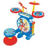 Imitation Instrument Musique Pat' Patrouille - Batterie Électronique pour enfant - Lumineuse - Complete 3 en 1 - Clavier. cymbales et tabouret - LEXIBOOK