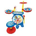 Imitation Instrument Musique Pat' Patrouille - Batterie Électronique pour enfant - Lumineuse - Complete 3 en 1 - Clavier. cymbales et tabouret - LEXIBOOK