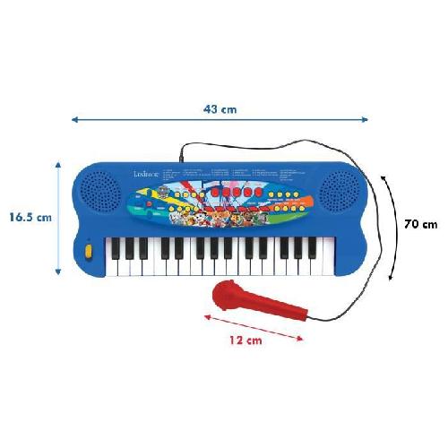 Micro - Karaoke PAT' PATROUILLE - Clavier Electronique Musical avec Micro -32 touches- - LEXIBOOK